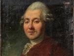ÉCOLE FRANÇAISE VERS 1760 Portrait d'homme au gilet rouge Toile....