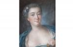 Ecole de François Boucher (Français, 1703 1770) 
Portrait de femme

Pastel.

Haut....