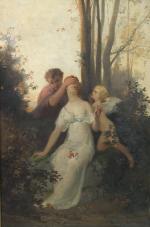 TONY FAIVRE (1830-1905) 
Femme à l'Amour

Toile signée en bas à...