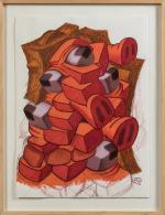 Peter Saul (Américain, né en 1934)Cubik Head, 2001 Crayons de...