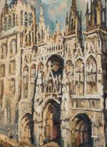 Pierre Dumont  (Français, 1884-1936)La cathédrale de Rouen, 1927Toile signée...
