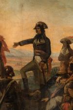 Auguste Raffet (Français, 1804-1860) 
Bonaparte arrivant en Italie harangue l'armée...