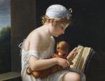 Attribué à Jeanne-Elisabeth Chaudet (Française, 1767-1832)
Une petite fille voulant apprendre...