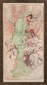 Alphonse Mucha (Prague, 1860-1939) 
Les Saisons, 1896 

Quatre lithographies originales...