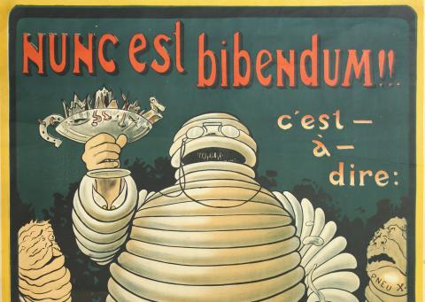 Bibendum created in 1898 - as a logo of Michelin tyres Le bonhomme Michelin  symbole de la