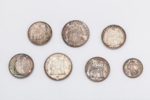 Antique mexicain cinquante centavos Coin Pendentif en 30" Argent 925 Chaîne Serpent 