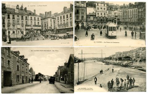 Belle CPA carte postale ancienne pompons de France coq Bonheur guerre victoire 