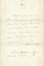 Alphonse de LAMARTINE (1790-1869)5 pièces3 L.A.S., 1834-1843, adressées à Jean-Nicolas...