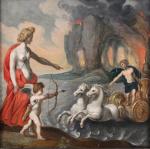 ENTOURAGE OU SUIVEUR DE PIERRE BREBIETTE (1598-1650)
Amphitrite accompagnée de Cupidon...