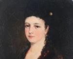 ÉCOLE DU XIXe D'APRÈS FRANCISCO DE GOYA (1746-1828)Portrait de dame....