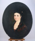 ÉCOLE DU XIXe D'APRÈS FRANCISCO DE GOYA (1746-1828)Portrait de dame....