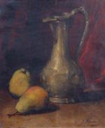 GUILLAUME FOUACE (1837-1895)Nature morte aux poiresHuile sur toile signée en...