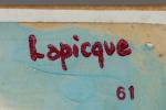 Charles Lapicque (Français, 1898-1988)Route mandarine, 1961Huile sur papier marouflé sur...