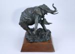 Théodore RIVIÈRE  (1857-1912) "L'Éléphant Fureur de Baal", 1892Épreuve en...
