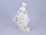 Attribué à Jules Paul SCHMIDT-FELLING (1835-1920)Femme relevant sa robeMarbre ou...