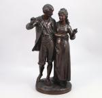 Albert-Ernest CARRIER-BELLEUSE (1824-1887)
Couple de promeneurs

Bronze. Signé A. Carrier Belleuse.

Haut. 44...