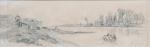 JOHAN-BARTHOLD JONGKIND (1819-1891)La RivièrePapier, signé en bas à droite.Haut. 10,5,...