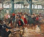 MARCEL LEPRIN (1891-1933) Le bal au Train BleuToile, signée en...