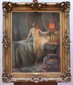 ÉMILE TABARY (1857-1927)Le coucher de la ballerineToile, signée en bas...