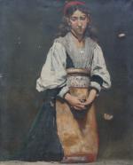 ANTONIO DE LA GANDARA (1861-1917) 
Espagnole recueillie

Huile sur toile, signée...