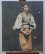 ANTONIO DE LA GANDARA (1861-1917) 
Espagnole recueillie

Huile sur toile, signée...