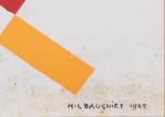 MARCEL LOUIS BAUGNIET (1896-1995) Composition, 1925Gouache sur papier, signée et...