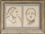 MARCEL LOUIS BAUGNIET (1896-1995)
Portrait de face et de profil de...