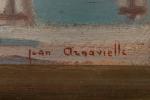 JEAN ARNAVIELLE (1881-1961) Bord de rivièreHuile sur carton, signée en...