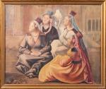 ÉCOLE MODERNE
Cinq femmes assises

Toile.

Haut. 50, Larg. 61 cm.

Provenance : ancienne...