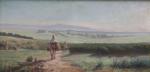 JOSEPH SINTES (1829-1913)Paysage animé de la région algéroise Toile.Haut. 74,...