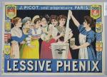 Hygiène2 affiches"(J. PICOT, seul propriétaire, PARIS) / LESSIVE PHENIX". Vers...