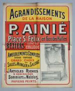 [Commerces]Imprimerie Camis à ParisLot de 4 affiches, épreuves originales imprimées...