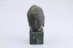 Chine, période moderne.
Tête de bouddha

en pierre noire. 

Haut. 9,5 cm.