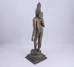 Inde, vers 1900.Statue de Parvati debout en léger tribhanga en...