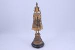Thaïlande, Ratanakosin, début du XXe siècle.
Statuette de Bouddha en bronze...