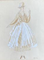 Raoul Dufy (Le Havre, 1877-1953, Forcalquier)Projet de robe pour Paul...