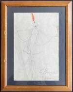 Charles Gesmar (Nancy, 1900-1928, Paris)MistinguettSept dessins représentants Mistinguett en tournée.Aquarelle,...