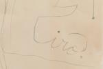 Joan Miró (Espagnol, 1893-1983)Femme, lune et étoile, 1966Encre de Chine.Signée...