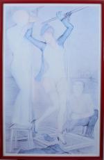 D'après Pierre Klossowski (1905-2001)
Le strip-tease

Impression. 

Haut. 64 Larg. 41 cm....