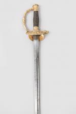 Forte épée d’officier, type 1817 à ciselures, modèle de luxe...