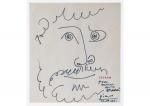 Pablo Picasso (Franco-Espagnol, 1881-1973) 
Portrait de barbu, 1969 

Feutre noir....