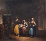 Gerrit Lundens (Néerlandais, 1622-1686) 
Le jeu de la main chaude
La...