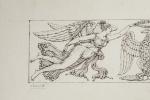 Antoine-Denis Chaudet (Français, 1763-1810) 
Deux Renommées couronnant l’aigle impériale, c....