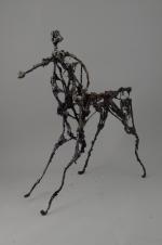 Roger CHOMEAUX, dit CHOMO (1907-1999)CentaureSculpture en tige de fer, plastique...