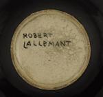 Robert LALLEMANT (1902-1954). Coupe circulaire en cône renversé, en céramique,...