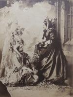 Félix Jacques Antoine MOULIN (1802-1875)Deux femmes dans un décor de...