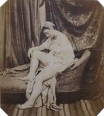 Auguste BELLOC (1800-1867)Nu à la méridienne, vers 1855Épreuve d'époque sur...