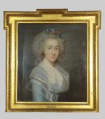 Adélaïde LABILLE-GUIARD (1749-1803), dans le goût de.Portrait de femme.Pastel sur...