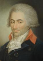 Charles-Jean HUET (XVIIIème).Portrait d'un révolutionnairePastel sur papier signé et daté...