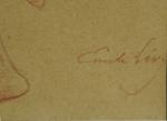 Émile LEVY (1826-1890).Daphnis et Chloé.Crayon et sanguine, signé en bas...